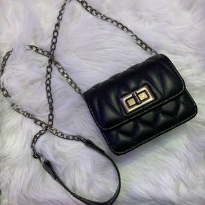 Tiny leather shoulder purse